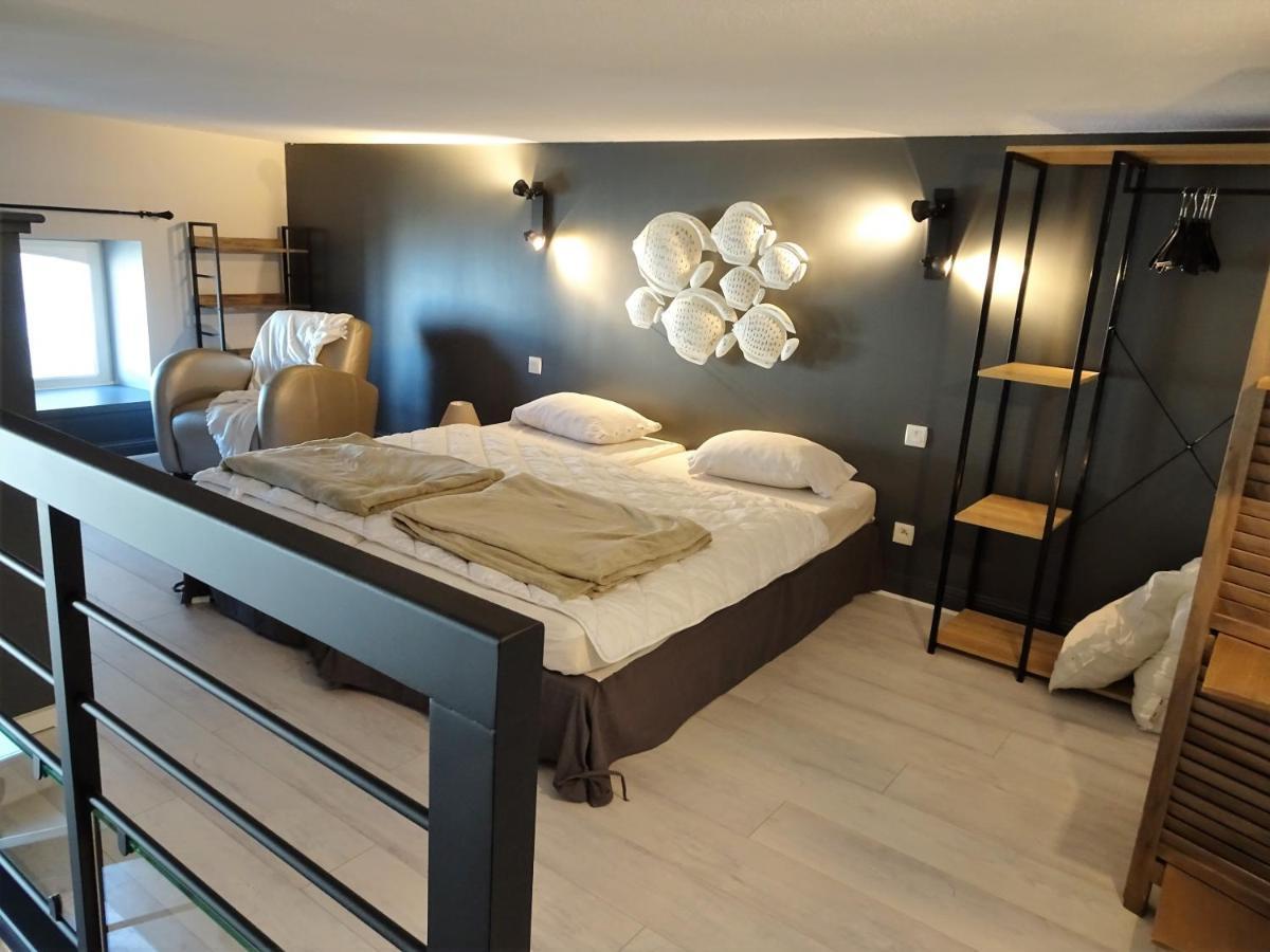 Charmant Studio En Duplex Esprit Loft Avec Balcon Vue Mer, Et Piscine Exterieure Le Croisic Luaran gambar